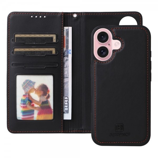 Betopnice iPhone 16 Cover med Aftageligt Cover 005 Sort