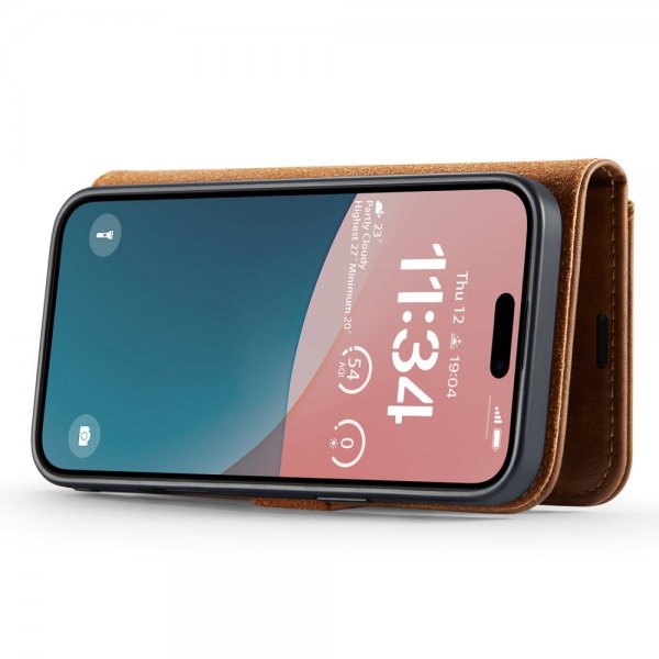 Dg.Ming iPhone 16 Cover med Aftageligt Cover Brun