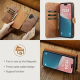Dg.Ming iPhone 16 Cover med Aftageligt Cover Brun