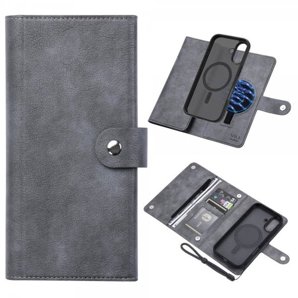 VILI iPhone 16 Cover med Aftageligt Cover GV Series MagSafe Grå
