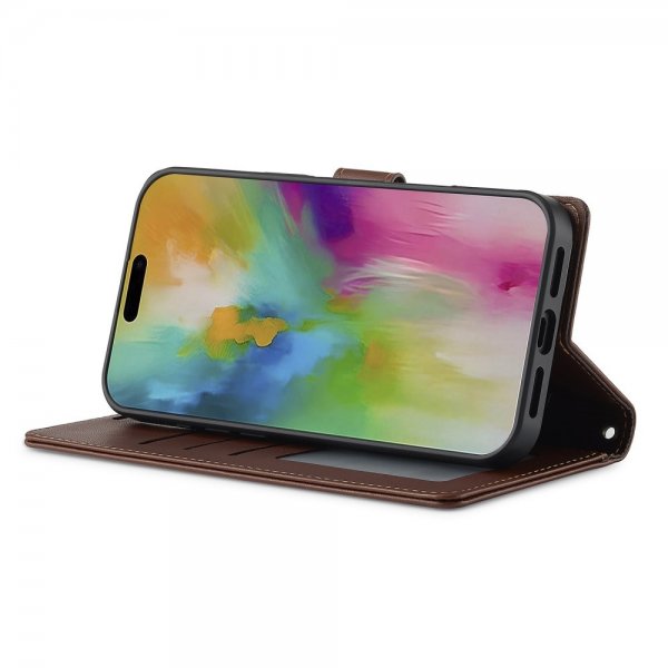 Lc.Imeeke iPhone 16 Cover med Aftageligt Etui L2 Series MagSafe Brun
