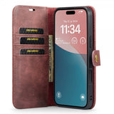 Dg.Ming iPhone 16 Cover med Aftageligt Cover Rød
