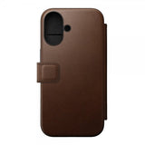 Nomad iPhone 16 Modern Leather Folio Brun