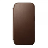 Nomad iPhone 16 Modern Leather Folio Brun