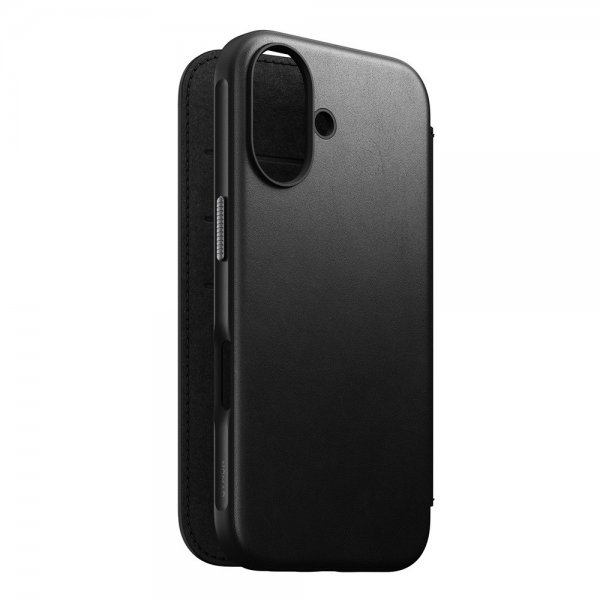 Nomad iPhone 16 Modern Læder Folio Cover Sort