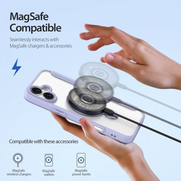 Dux Ducis iPhone 16 Cover Skin X Pro Series Kickstand MagSafe Lilla