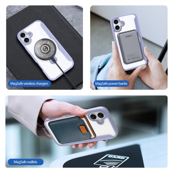 Dux Ducis iPhone 16 Cover Skin X Pro Series Kickstand MagSafe Lilla