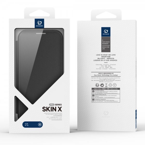 Dux Ducis iPhone 16 Cover Skin X Pro Series Kickstand MagSafe Sort