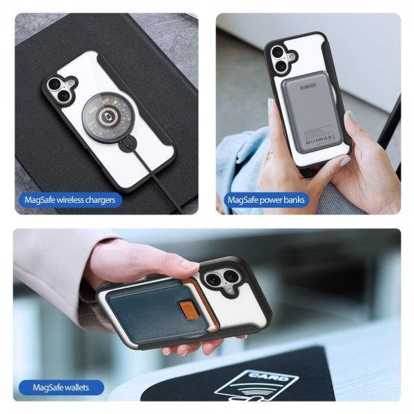 Dux Ducis iPhone 16 Cover Skin X Pro Series Kickstand MagSafe Sort