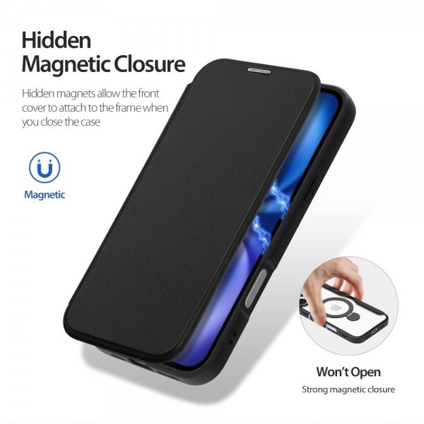 Dux Ducis iPhone 16 Cover Skin X Pro Series Kickstand MagSafe Sort