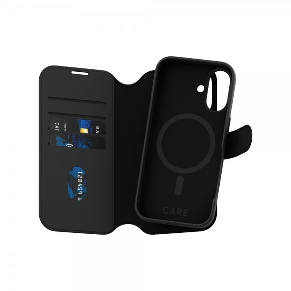 CARE by PanzerGlass iPhone 16 Cover Tango Two-in-One Wallet MagSafe Sort