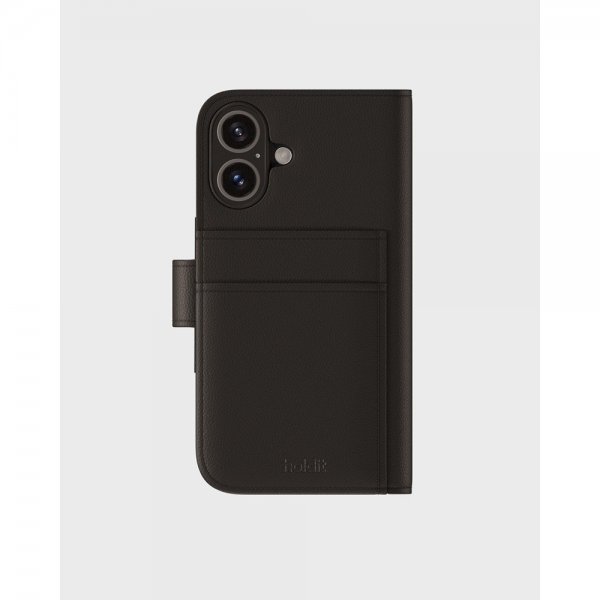 holdit iPhone 16 Etui Pung Wallet Case Magnet Plus Sort