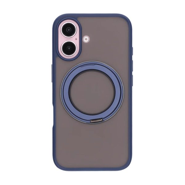 iPhone 16 Cover Roterbart MagSafe Stativ Blå