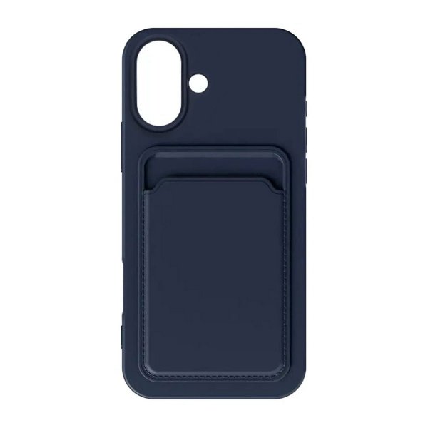 iPhone 16 Cover Kortholder Blå
