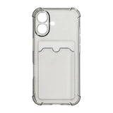 iPhone 16 Cover Kortholder Stødsikkert Sort