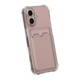 iPhone 16 Cover Kortholder Stødsikkert Sort
