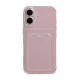 iPhone 16 Cover Kortholder Stødsikkert Transparent