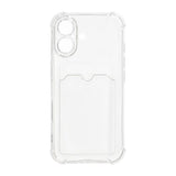 iPhone 16 Cover Kortholder Stødsikkert Transparent