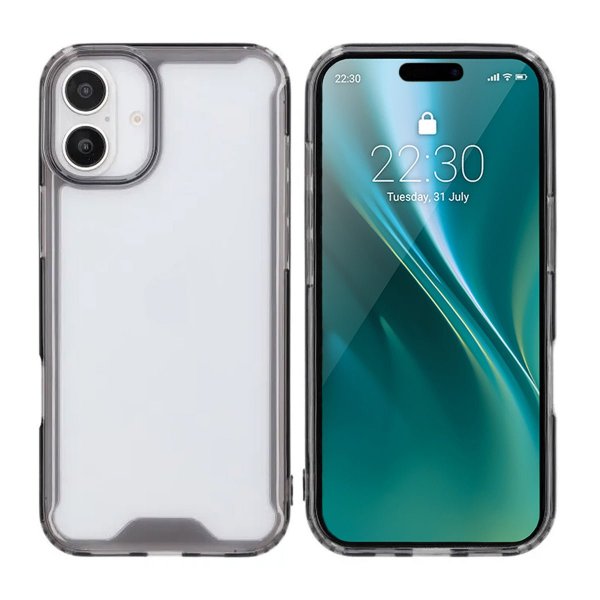 iPhone 16 Cover Stødsikkert Sort