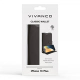 Vivanco iPhone 16 Plus Cover Classic Wallet Sort