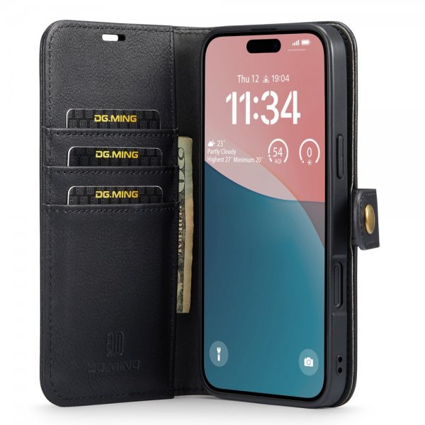 Dg.Ming iPhone 16 Plus Cover med Aftageligt Cover Sort