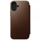 Nomad iPhone 16 Plus Cover Modern Leather Folio Brun