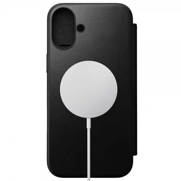 Nomad iPhone 16 Plus Cover Modern Leather Folio Sort