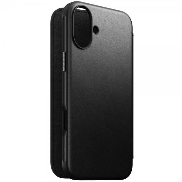Nomad iPhone 16 Plus Cover Modern Leather Folio Sort