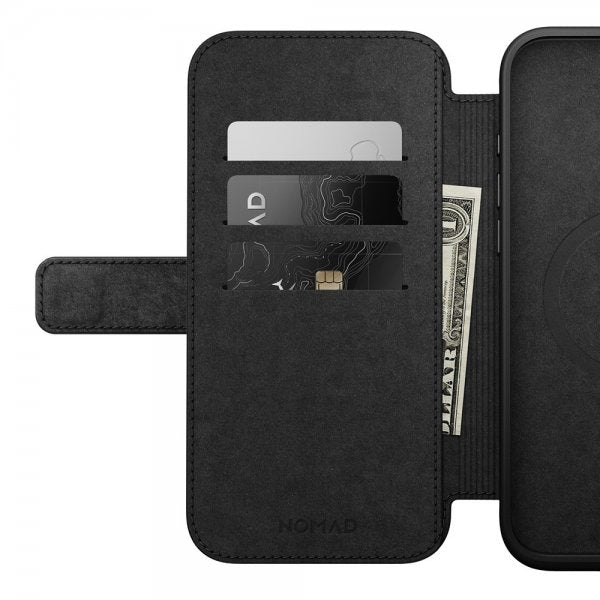 Nomad iPhone 16 Plus Cover Modern Leather Folio Sort