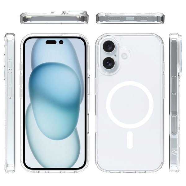 Rvelon iPhone 16 Plus Cover TPU MagSafe Transparent