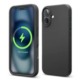 Rvelon iPhone 16 Plus Cover Silikone MagSafe Sort