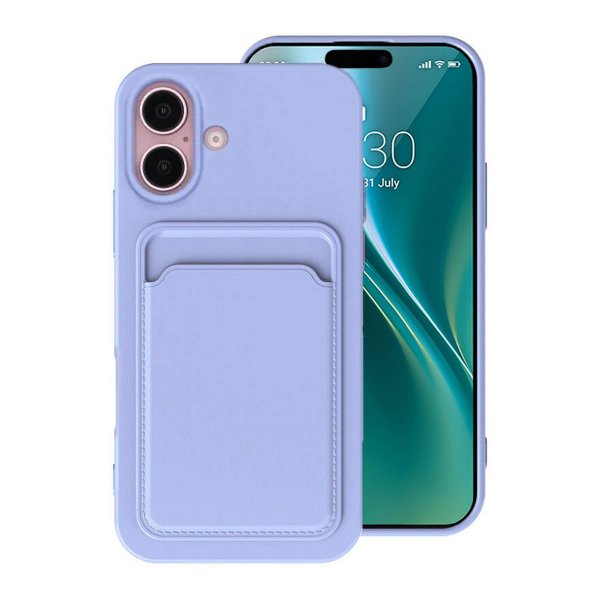 iPhone 16 Plus Cover Kortholder Lilla
