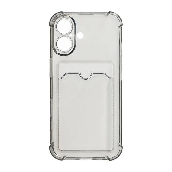 iPhone 16 Plus Cover Kortholder Stødsikkert Sort