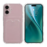 iPhone 16 Plus Cover Kortholder Stødsikkert Gennemsigtigt