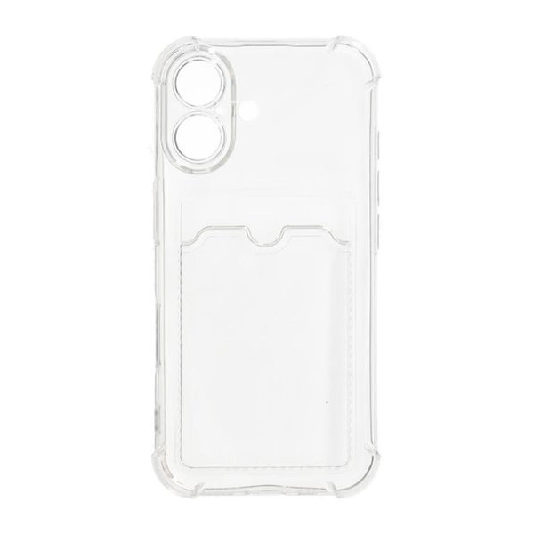 iPhone 16 Plus Cover Kortholder Stødsikkert Gennemsigtigt