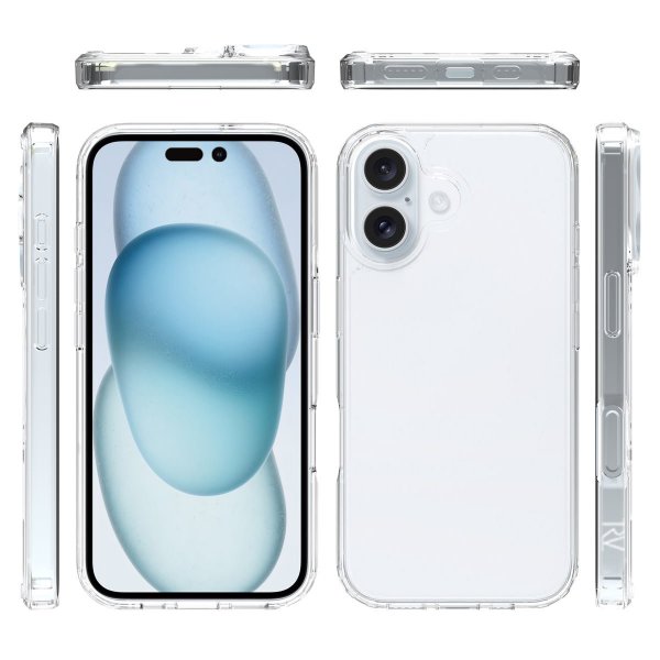 Rvelon iPhone 16 Plus Cover Stødsikkert Transparent