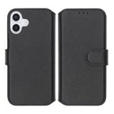 Rvelon iPhone 16 Plus Cover Ægte Læder Sort