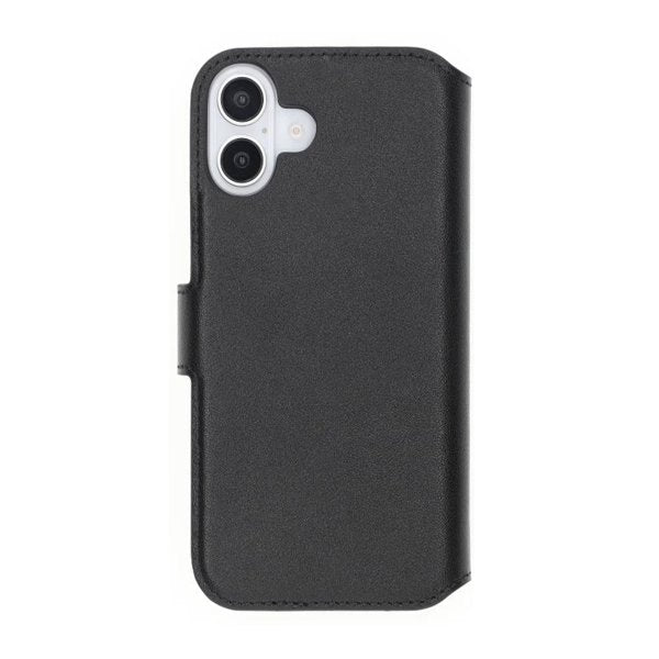 Rvelon iPhone 16 Plus Cover Ægte Læder Sort