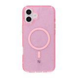 Rvelon iPhone 16 Plus Cover Glitter MagSafe Rosa