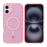 Rvelon iPhone 16 Plus Cover Glitter MagSafe Rosa