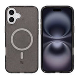 Rvelon iPhone 16 Plus Cover Glitter MagSafe Sort