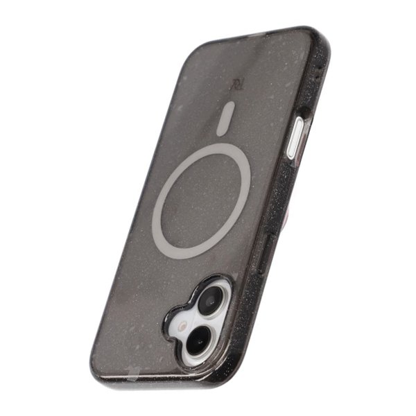 Rvelon iPhone 16 Plus Cover Glitter MagSafe Sort