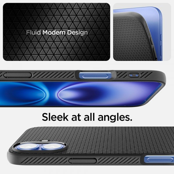 Spigen iPhone 16 Plus Cover Liquid Air Matte Black