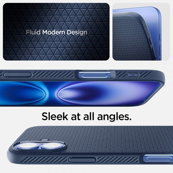 Spigen iPhone 16 Plus Cover Liquid Air Navy Blue