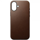 Nomad iPhone 16 Plus Cover Modern Leather Case Brun