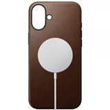 Nomad iPhone 16 Plus Cover Modern Leather Case Brun