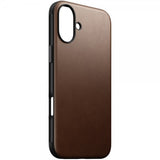Nomad iPhone 16 Plus Cover Modern Leather Case Brun