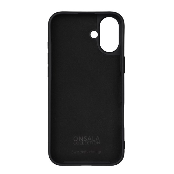 Onsala iPhone 16 Plus Cover Silikonefornemmelse Sort