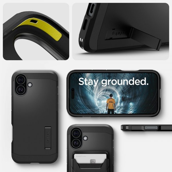 Spigen iPhone 16 Plus Cover Tough Armor MagFit Sort