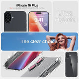 Spigen iPhone 16 Plus Cover Ultra Hybrid Crystal Clear